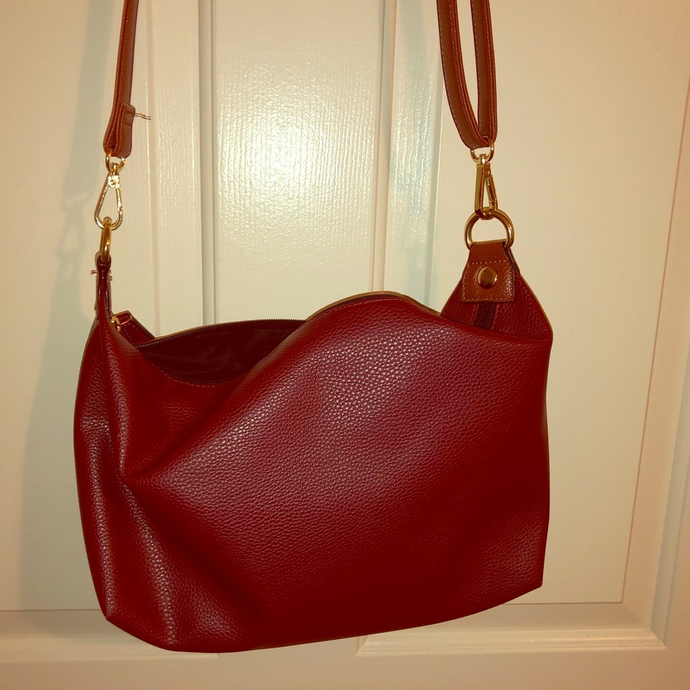 Burgundy crossbody bag